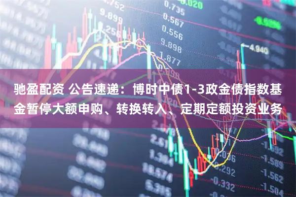 驰盈配资 公告速递：博时中债1-3政金债指数基金暂停大额申购、转换转入、定期定额投资业务